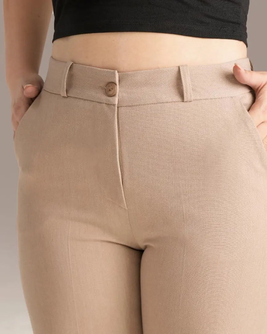 شلوار گاباردین راسته چاکدار